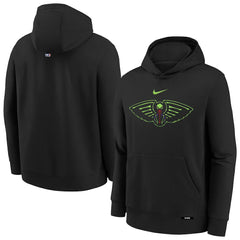 New Orleans Pelicans Youth 2025/26 City Edition Club Fleece Pullover Hoodie Black - NBA