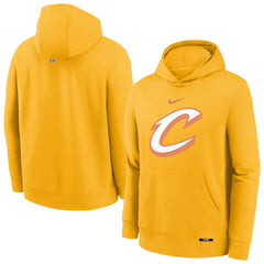 Cleveland Cavaliers Youth 2025/26 City Edition Club Fleece Pullover Hoodie Yellow - NBA