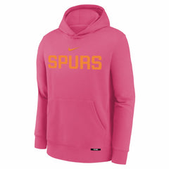 San Antonio Spurs Youth 2025/26 City Edition Club Fleece Pullover Hoodie Pink - NBA