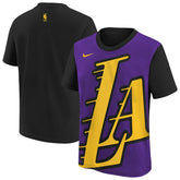 Los Angeles Lakers Youth 2025/26 City Edition Max90 T-Shirt Purple/Black - NBA