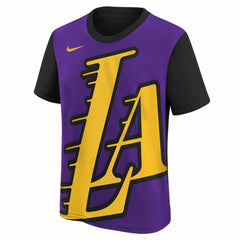 Los Angeles Lakers Youth 2025/26 City Edition Max90 T-Shirt Purple/Black - NBA