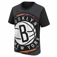Brooklyn Nets Youth 2025/26 City Edition Max90 T-Shirt Black - NBA