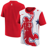 Houston Rockets Youth 2025/26 City Edition Max90 T-Shirt Red/White - NBA