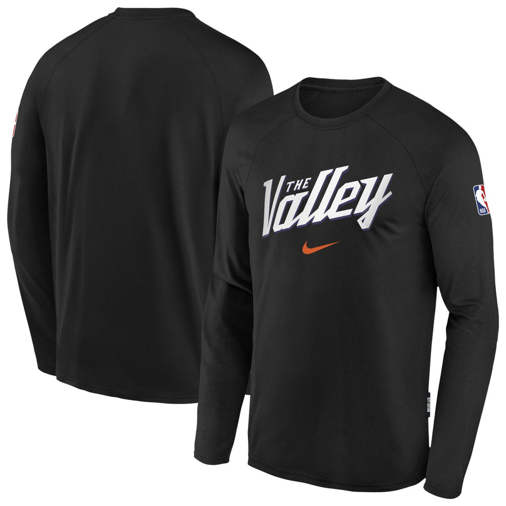 Phoenix Suns Youth 2025/26 City Edition Dri-Fit Long Sleeve Game Top Black - NBA