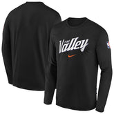 Phoenix Suns Youth 2025/26 City Edition Dri-Fit Long Sleeve Game Top Black - NBA