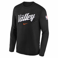 Phoenix Suns Youth 2025/26 City Edition Dri-Fit Long Sleeve Game Top Black - NBA