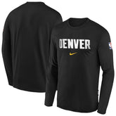 Denver Nuggets Youth 2025/26 City Edition Dri-Fit Long Sleeve Game Top Black - NBA