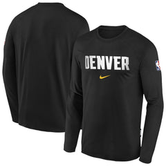 Denver Nuggets Youth 2025/26 City Edition Dri-Fit Long Sleeve Game Top Black - NBA