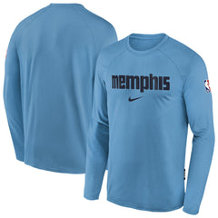 Memphis Grizzlies Youth 2025/26 City Edition Dri-Fit Long Sleeve Game Top Light Blue - NBA