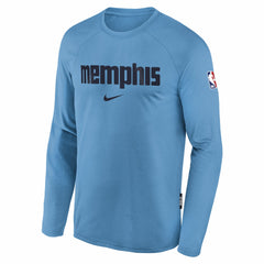 Memphis Grizzlies Youth 2025/26 City Edition Dri-Fit Long Sleeve Game Top Light Blue - NBA