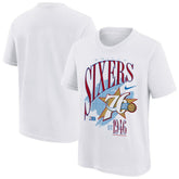 Philadelphia 76ers Youth Hardwood Classics Champs Max90 T-Shirt White - NBA