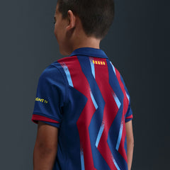 Barcelona Preschool 2025/26 Fourth Stadium Kit Set Blue/Red | Nike discount
