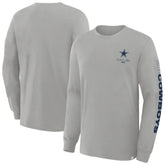 Dallas Cowboys Big & Tall Clock Management Legacy Long Sleeve T-Shirt Heather Gray | Fanatics