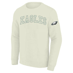 Philadelphia Eagles Profile Big & Tall Fleece Sweatshirt Cream | NFL