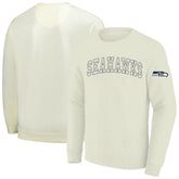 Seattle Seahawks Profile Big & Tall Fleece Sweatshirt Cream | NFL