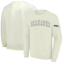 Seattle Seahawks Profile Big & Tall Fleece Sweatshirt Cream | NFL