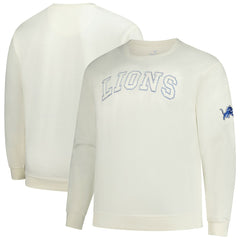 Detroit Lions Profile Big & Tall Fleece Sweatshirt Cream | NFL