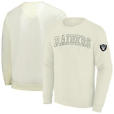 Las Vegas Raiders Profile Big & Tall Fleece Sweatshirt Cream | NFL