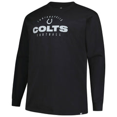 Indianapolis Colts Big & Tall Coverage Scheme Long Sleeve T-Shirt Black | Fanatics