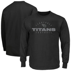 Tennessee Titans Big & Tall Coverage Scheme Long Sleeve T-Shirt Black | Fanatics