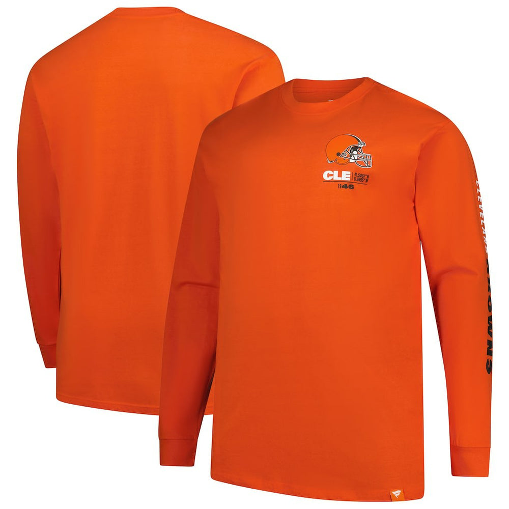 Cleveland Browns Big & Tall Clock Management Legacy Long Sleeve T-Shirt Orange | Fanatics