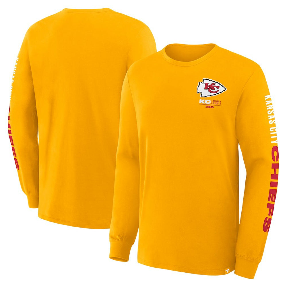 Kansas City Chiefs Big & Tall Clock Management Legacy Long Sleeve T-Shirt Gold | Fanatics