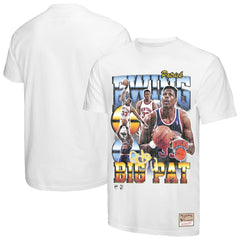 Patrick Ewing New York Knicks Hardwood Classics Commemorative Player Collage T-Shirt White - NBA
