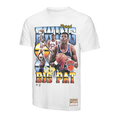 Patrick Ewing New York Knicks Hardwood Classics Commemorative Player Collage T-Shirt White - NBA