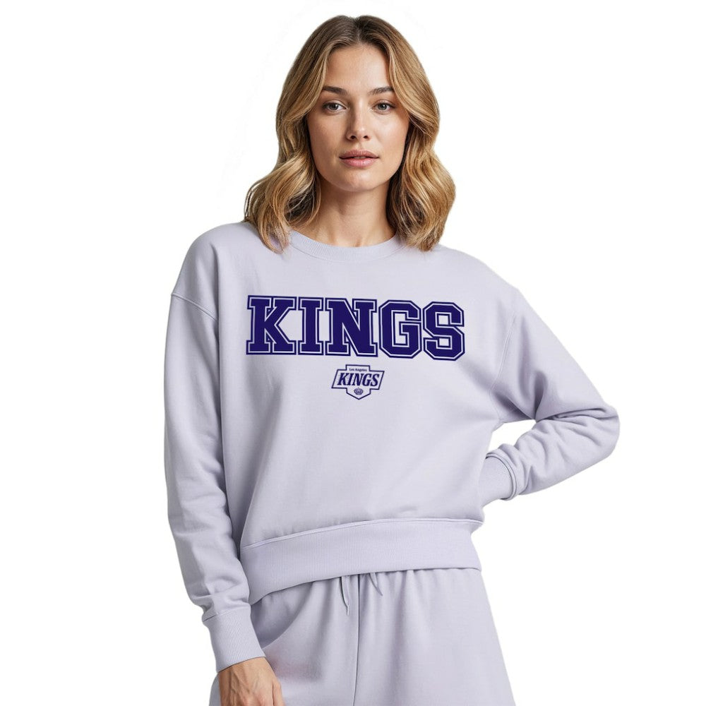 Los Angeles Kings Concepts Sport Women's Tonal Pullover Sweatshirt - Light Purple - NHL