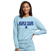 Toronto Maple Leafs Concepts Sport Women's Tonal Pullover Tri-Blend Sweatshirt - Light Blue - NHL