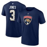 Seth Jones Florida Panthers Fanatics Authentic Stack Name & Number T-Shirt - Navy - NHL