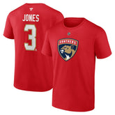 Seth Jones Florida Panthers Fanatics Authentic Stack Name & Number T-Shirt - Red - NHL