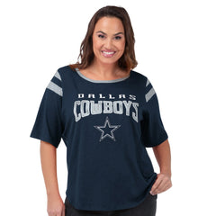 Dallas Cowboys G-III 4Her by Carl Banks Women's Plus Size Linebacker T-Shirt Navy | NFL