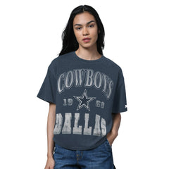 Dallas Cowboys Starter Women's Oversized Hall of Fame T-Shirt Heather Navy | NFL