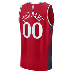 LA Clippers Fast Break Custom Jersey Statement Edition Red - NBA