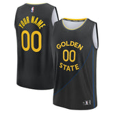 Golden State Warriors Youth Fast Break Custom Replica Jersey Black Statement Edition - NBA