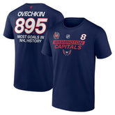 Alexander Ovechkin Washington Capitals Fanatics Most Goals in NHL History T-Shirt - Navy - NHL