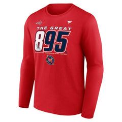 Alexander Ovechkin Washington Capitals Fanatics NHL All-Time Leading Goal Scorer The Great 895 Long Sleeve T-Shirt - Red - NHL
