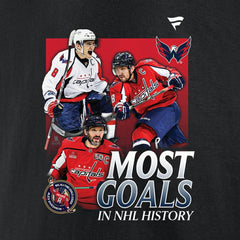 Alexander Ovechkin Washington Capitals Fanatics Most Goals Evolution of 895 T-Shirt - Black - NHL