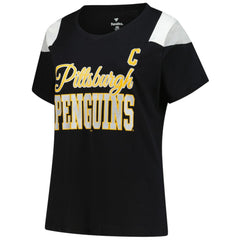 Sidney Crosby Pittsburgh Penguins Fanatics Women's Plus Size Name & Number Scoop Neck T-Shirt - Black - NHL