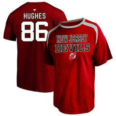 Jack Hughes New Jersey Devils Fanatics Women's Plus Size Name & Number Scoop Neck T-Shirt - Red - NHL