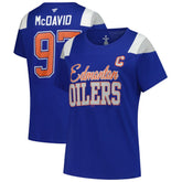 Connor McDavid Edmonton Oilers Fanatics Women's Plus Size Name & Number Scoop Neck T-Shirt - Royal - NHL