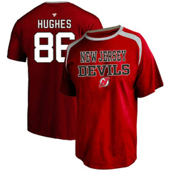 Jack Hughes New Jersey Devils Profile Big & Tall Name & Number T-Shirt - Red - NHL
