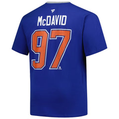 Connor McDavid Edmonton Oilers Profile Big & Tall Name & Number T-Shirt - Royal - NHL