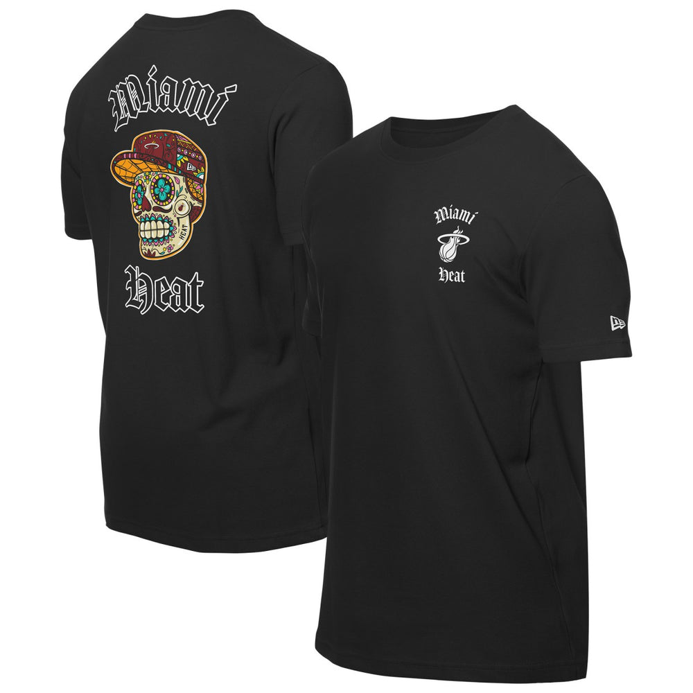 Miami Heat Sugar Skulls T-Shirt Black - NBA