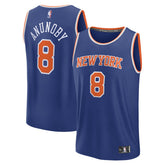 OG Anunoby New York Knicks Fast Break Replica Player Jersey Icon Edition Blue - NBA