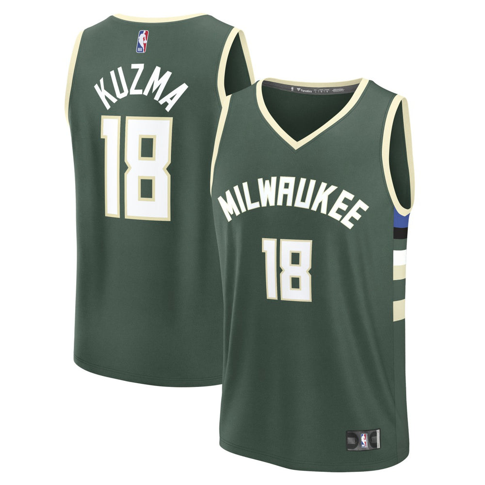 Kyle Kuzma Milwaukee Bucks Fast Break Replica Player Jersey Icon Edition Hunter Green - NBA