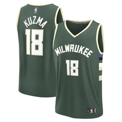 Kyle Kuzma Milwaukee Bucks Fast Break Replica Player Jersey Icon Edition Hunter Green - NBA