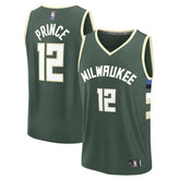 Taurean Prince Milwaukee Bucks Fast Break Replica Player Jersey Icon Edition Hunter Green - NBA