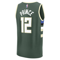 Taurean Prince Milwaukee Bucks Fast Break Replica Player Jersey Icon Edition Hunter Green - NBA
